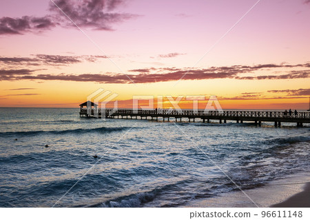 Tropical carribbean beach 96611148