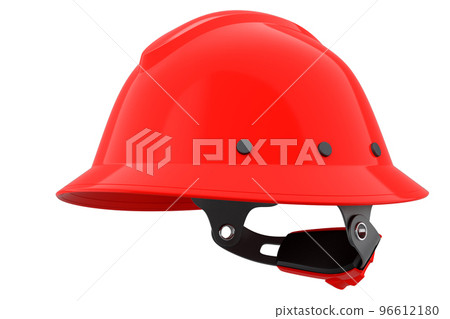 Red safety helmet or hard cap isolated on white background Red safety helmet or hard cap isolated on white background 96612180