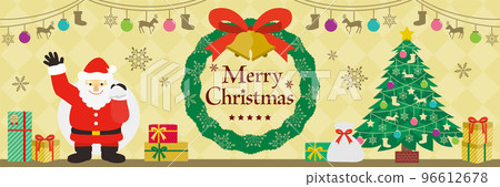 聖誕節圖像 illustration_horizontal_yellow 96612678
