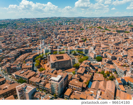 Panorama of the Castello Ursino, also known as Castello Svevo di Catania, is a castle in Catania, Sicily, southern Italy. 96614180