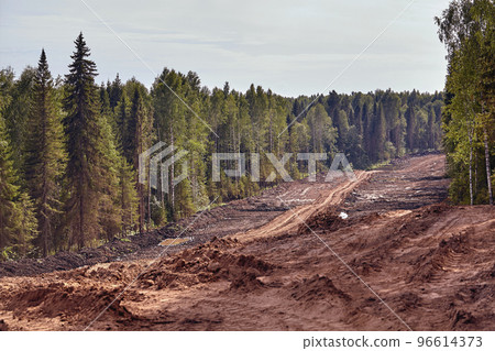Construction of the route through the forest 96614373