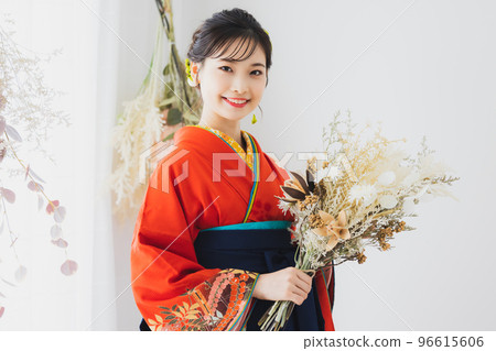 Hakama graduation ceremony Furisode 96615606