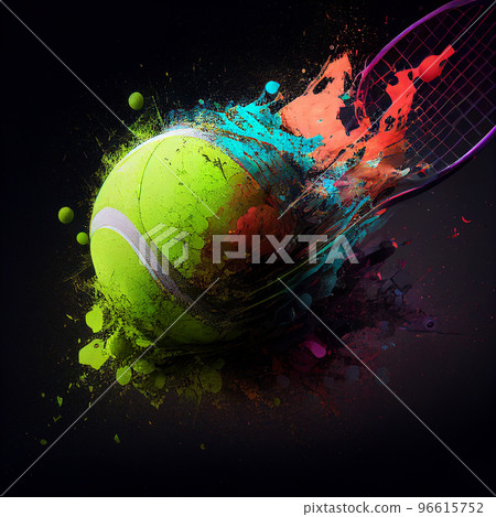 Tennis. Colorful abstract tennis background. Sports poster illustration Tennis. Colorful abstract tennis background. Sports poster illustration 96615752