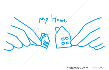 Close-up of hand holding house objects Close-up of hand holding house objects 96617532