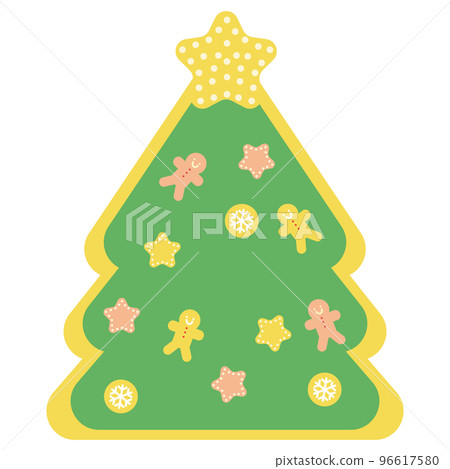cookie christmas tree ginger man and stars 96617580