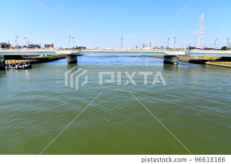 鹿本橋（Kamoto Bridge）/新中川上游/展望鹿骨新橋（東京都江戶川區）[2022年10月] 96618166