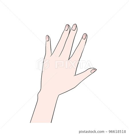 Illustration of a damaged nail (one hand) Animated 96618518