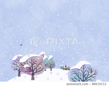 falling snow background illustration 96619112