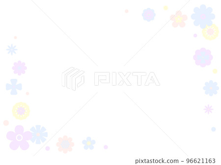柔和色彩的花卉框架 柔和色彩的花卉框架 96621163