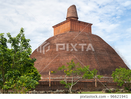 Jetavanarama stupa monument landscape photograph in the world heritage city of Anuradhapura Jetavanarama stupa monument landscape photograph in the world heritage city of Anuradhapura 96621941