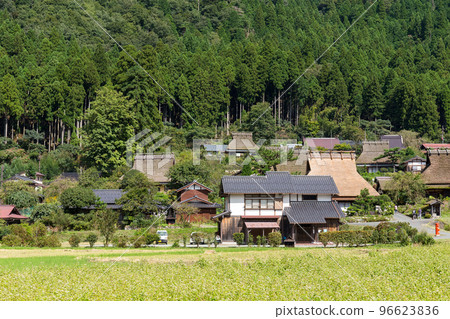 Traditional thatched roof houses in small village of Miyama of Kyoto in Japan Traditional thatched roof houses in small village of Miyama of Kyoto in Japan 96623836