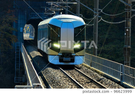 Go through the Kawajimukai Tunnel to [Kawaji Yumoto] Station… Limited Express Liberty Aizu Series 500 96623999