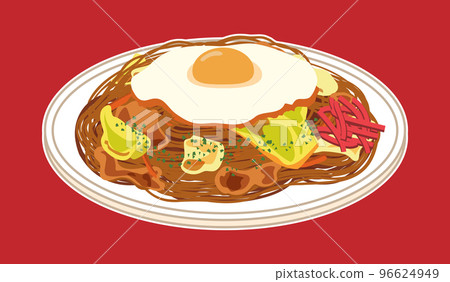 煎蛋炒麵（白邊） 96624949