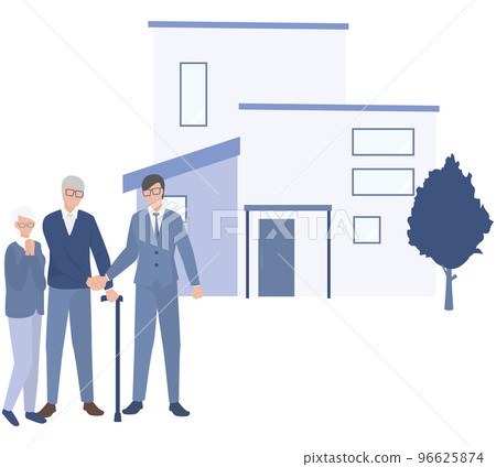 一對老年夫婦賣掉自己的房子，一個男商人買下了房子 96625874