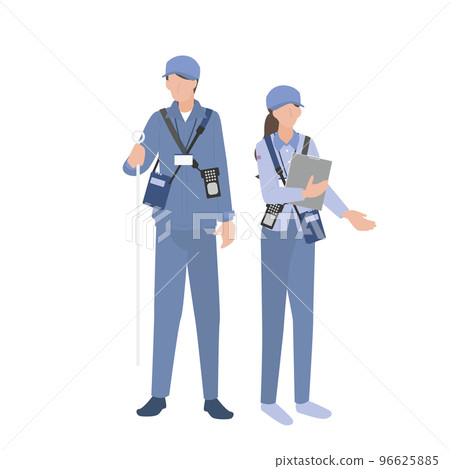 A man and a woman working on water survey work 96625885