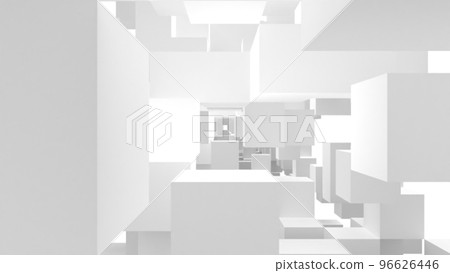 Business Cube Simple Abstract White [提供不同版本] 96626446