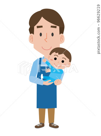 父親抱著孩子 96629219