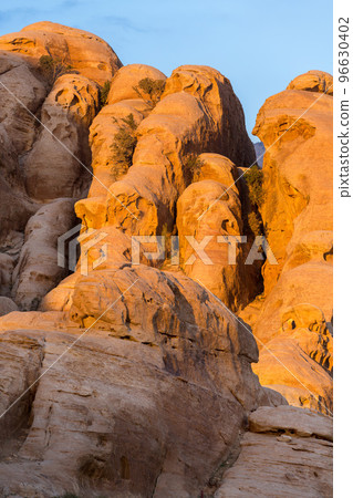 sandstone rocks in little petra Jordan 96630402