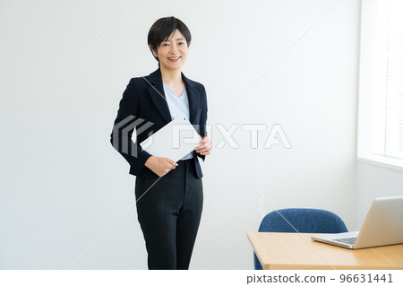 Business woman desk work 96631441