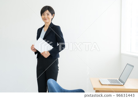 Business woman desk work 96631443