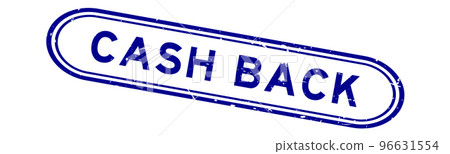 Grunge blue cash back word rubber seal stamp on white background Grunge blue cash back word rubber seal stamp on white background 96631554