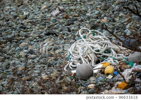 Drifting objects that drifted to the shore 96631618