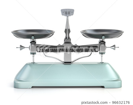 Balance scales isolated on white background. Balance scales isolated on white background. 96632176
