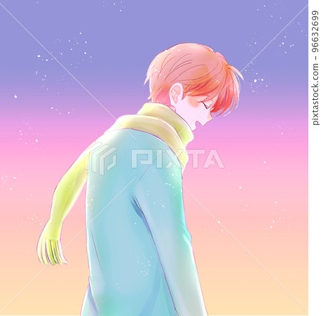 Men in winter Dusk 96632699