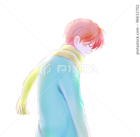 冬季男士白色背景 96632702