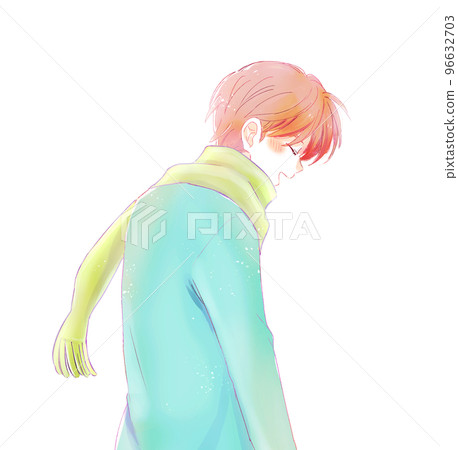 冬季男士白色背景 96632703