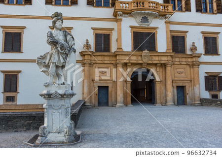 Statue in front of Eggenberg Palace, the most significant Baroque palace complex in the Austrian province of Styria 96632734