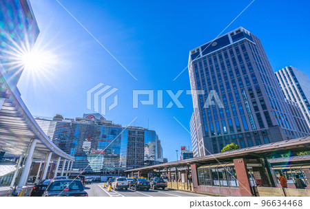 Yokohama cityscape in Japan November. No need for a mask outdoors... Ventilation is everything... = 27th, Yokohama Station West Exit 96634468