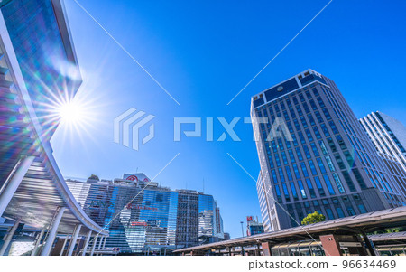 Yokohama cityscape in Japan November. No need for a mask outdoors... Ventilation is everything... = 27th, Yokohama Station West Exit 96634469