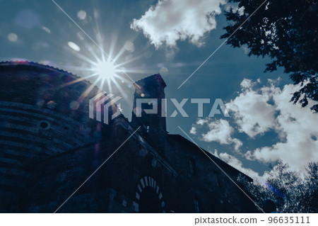 Abbey of San Galgano in the Province of Siena, Tuscany, Italy. Abbey of San Galgano in the Province of Siena, Tuscany, Italy. 96635111
