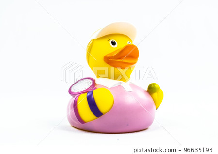 Tennis player female Duck Floating Toy with racket and ball 96635193
