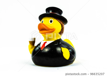 Suit and tie sir with bear on the hand Duck Floating Toy 96635207