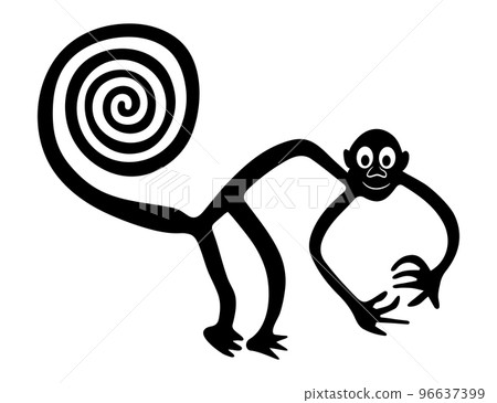 Smiling Monkey, The Nazca Lines, Nazca Desert, Peru 96637399