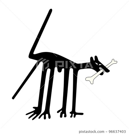 The dog with bone 96637403