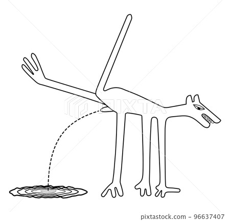 Peeing dog - territorial marking Peeing dog - territorial marking 96637407