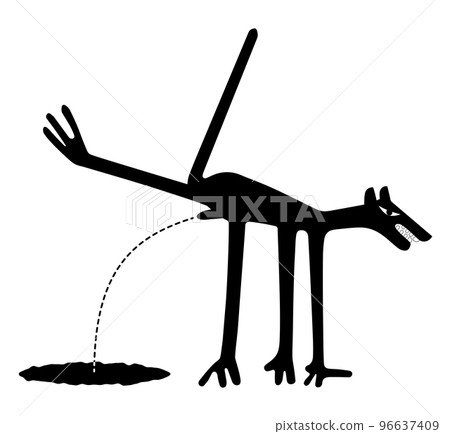 Peeing dog - territorial marking Peeing dog - territorial marking 96637409