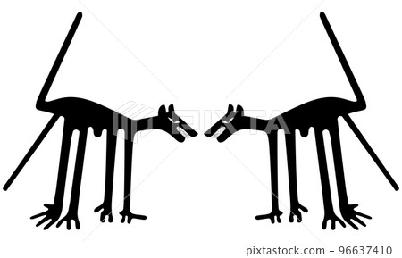 Fight - a paraphrase of the famous geoglyph of The Dog from Nazca 96637410