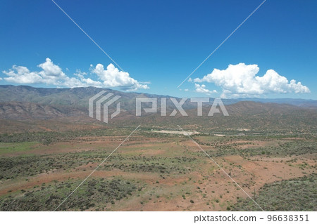 Aerial view of canyons along highway 17, Phoenix, Flagstaff, Arizona 96638351
