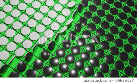 An image of a white Othello piece flipping over a black piece infinitely 96639157