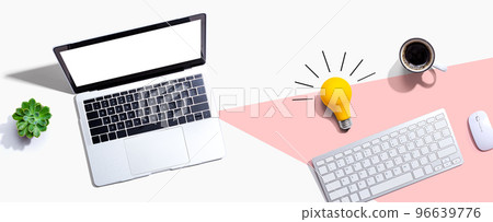 Computers with a light bulb 96639776