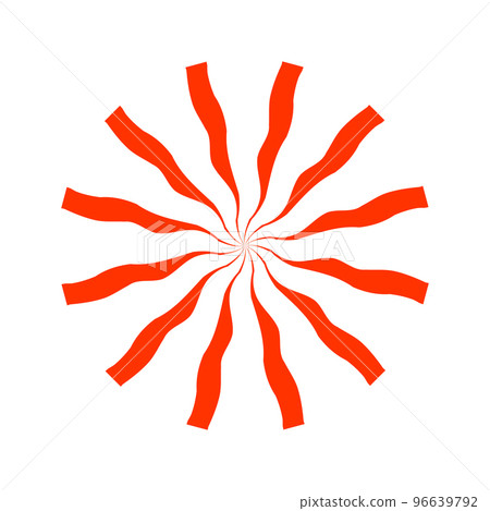 Abstract Red Sun Icon. Element for Design. 96639792