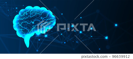 Conceptual technology illustration of artificial intelligence Conceptual technology illustration of artificial intelligence 96639912