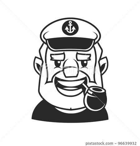 Captain logo or sailor tattoo element. Vector 96639932