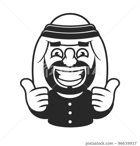 Arabic man in traditional muslim hat, avatar Arabic man in traditional muslim hat, avatar 96639937