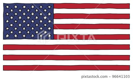 hand drawn usa flag transparent PNG 96641103