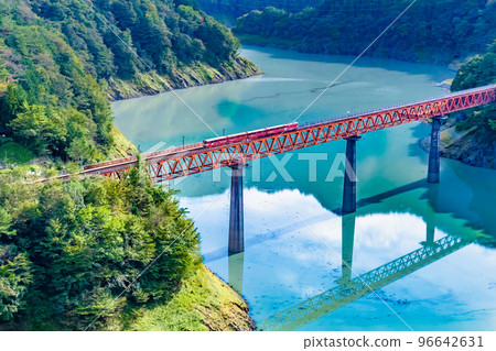 Shizuoka Prefecture Oigawa Railway Ikawa Line ~Train heading for Okuoi Kojo Station~ 96642631